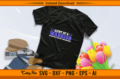 Aunt of a Warrior Stomach Cancer Awareness SVG Product Image 2