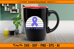 Aunt of a Warrior Stomach Cancer SVG Design Product Image 3