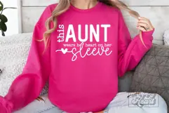 This Aunt Wears Her Heart On Her Sleeve SVG - Aunt Gift PNG Product Image 1