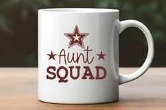 Aunt Squad SVG PNG | Fun Star-Themed Auntie Gift Design Product Image 3