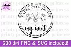 Aunt Svg, Floral Aunt SVG and PNG Product Image 1