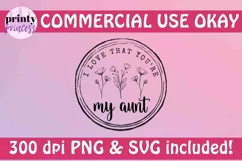 Aunt Svg, Floral Aunt SVG and PNG Product Image 5