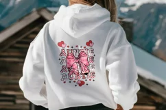 Auntie Valentine Pencil Coquette Bow SVG PNG Product Image 3