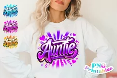 Family PNG | Auntie Airbrushed Product Image 1