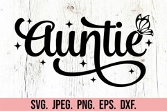 Auntie SVG Butterfly - Auntie Era - Promoted to Auntie Life Product Image 5