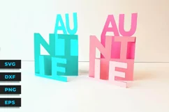 Auntie Concertina papercut card SVG PNG Product Image 1