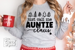 Just Call Me Auntie Claus SVG - Holiday Christmas Sweater Product Image 2