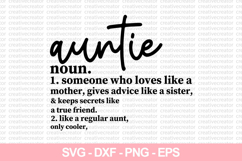 Auntie Definition T-shirt - Mother Sister Friend Cool Aunt Product Image 1