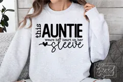 This Auntie Wears Her Heart On Her Sleeve SVG - Auntie Era Product Image 2