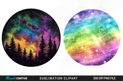 Watercolor Aurora Borealis Sublimation Clipart Product Image 1