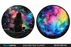 Watercolor Aurora Borealis Sublimation Clipart Product Image 1
