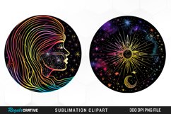 Watercolor Aurora Borealis Sublimation Clipart Product Image 1