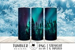 aurora borealis wrap design shown on tumblers