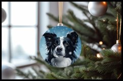 Aussie Dog Christmas Round Ornament Sublimation Product Image 2