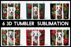 SUPER 108 3D Christmas Dogs Tumbler Sublimation I 18 Breeds Product Image 2
