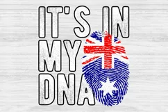 It's in my DNA Australia Flag Fingerprint PNG Sublimation Product Image 1