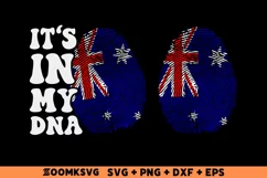 It's in my DNA Australia Flag Fingerprint PNG, SVG Product Image 1