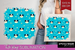 Australian Shepherd Dog Tote Bag Cute Chibi Puppy Tote Bag Product Image 1