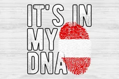 It's in my DNA Austria Flag Fingerprint PNG Sublimation Product Image 1