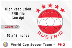 Austria National Team Soccer Ball. World Cup 2026 Product Image 1