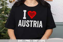 Austria PNG, I love Austria PNG for print-on-demand Product Image 1