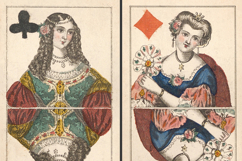 Antique Austrian Tarot Deck Queens Only Restored Images Product Image 2