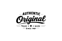 Authentic Original Modern Script Logo Design Product Image 1
