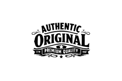 Authentic Original Vintage Badge Logo Design Product Image 1