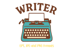 Author Writer logo slogan Illustration PNG Mascot EPS Retro