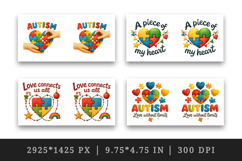 Autism Awareness mug wrap printable sublimation design Product Image 2