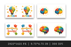 Autism Awareness mug wrap printable sublimation design Product Image 2