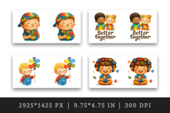 Autism Awareness mug wrap printable sublimation design Product Image 2