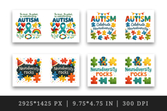 Autism Awareness mug wrap printable sublimation design Product Image 2