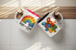 Autism Awareness mug wrap printable sublimation design Product Image 3
