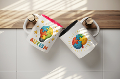 Autism Awareness mug wrap printable sublimation design Product Image 3