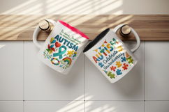 Autism Awareness mug wrap printable sublimation design Product Image 3