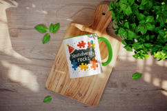 Autism Awareness mug wrap printable sublimation design Product Image 4