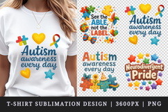 Autism Awareness t-shirt printable sublimation design png Product Image 1
