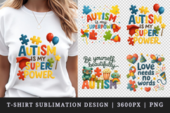Autism Awareness t-shirt printable sublimation design png Product Image 1