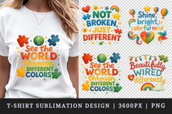 Autism Awareness t-shirt printable sublimation design png Product Image 1