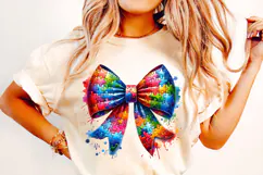 Autism Coquette Bow PNG, Autism Mom, Autism Awareness PNG Product Image 1