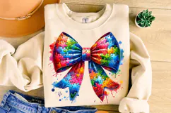 Autism Coquette Bow PNG, Autism Mom, Autism Awareness PNG Product Image 3