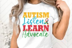 Autism Awareness Svg Png Autism Listen Learn Advocate Product Image 1