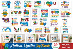 Autism Quotes svg bundle Product Image 1