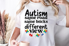 Autism same road same bricks SVG, Autism Quotes SVG Product Image 1