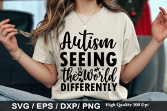 Autism Seeing the World - Autism Awareness SVG Design Product Image 1
