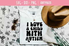 I love a child with autism mom svg cutting file Product Image 1