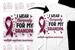 Multiple Myeloma Awareness Svg Png Wear Burgundy for Grandpa Product Image 1