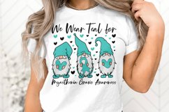Myasthenia Gravis Svg Png We Wear Teal for Myasthenia Gnome Product Image 1