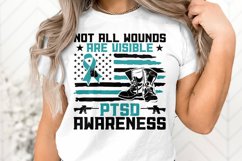PTSD Awareness Svg Png Not All Wounds are Visible Product Image 1